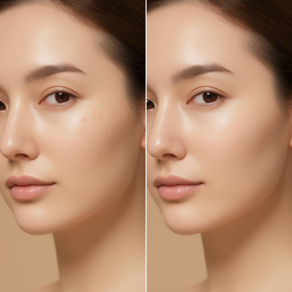 Luminous Glow before and after